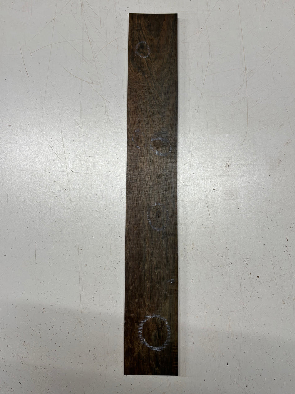 1 Piece, Malaysian Blackwood Fingerboard Blank  21"x3"x3/8" #6504