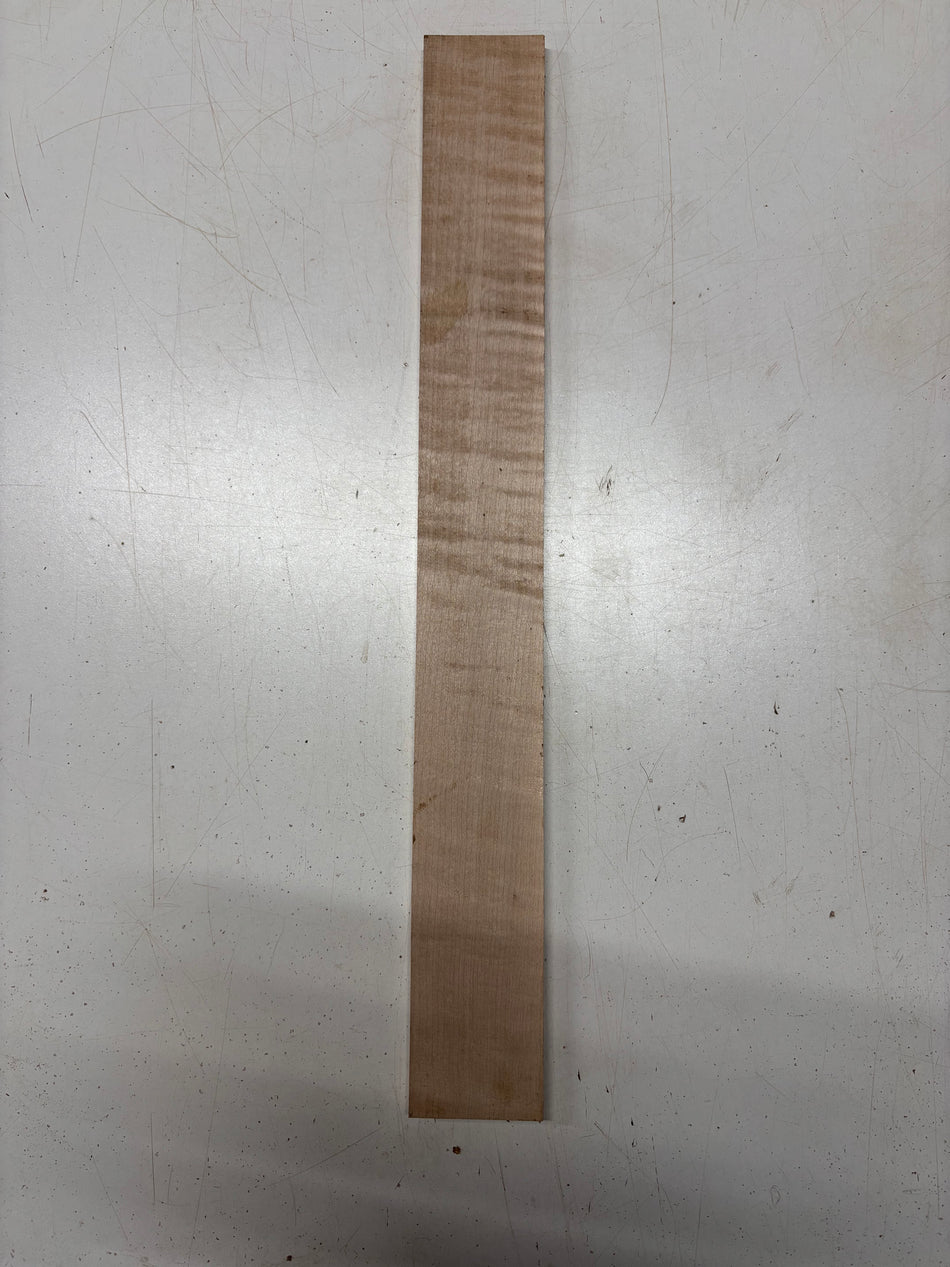 1 Piece, Flame Hard Maple Fingerboard Blank  21"x2-1/2"x3/8"#6505