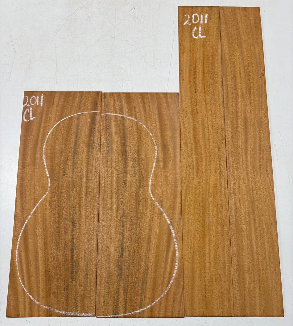 Flame Mahogany Classical Guitar Back & Side Set #2011