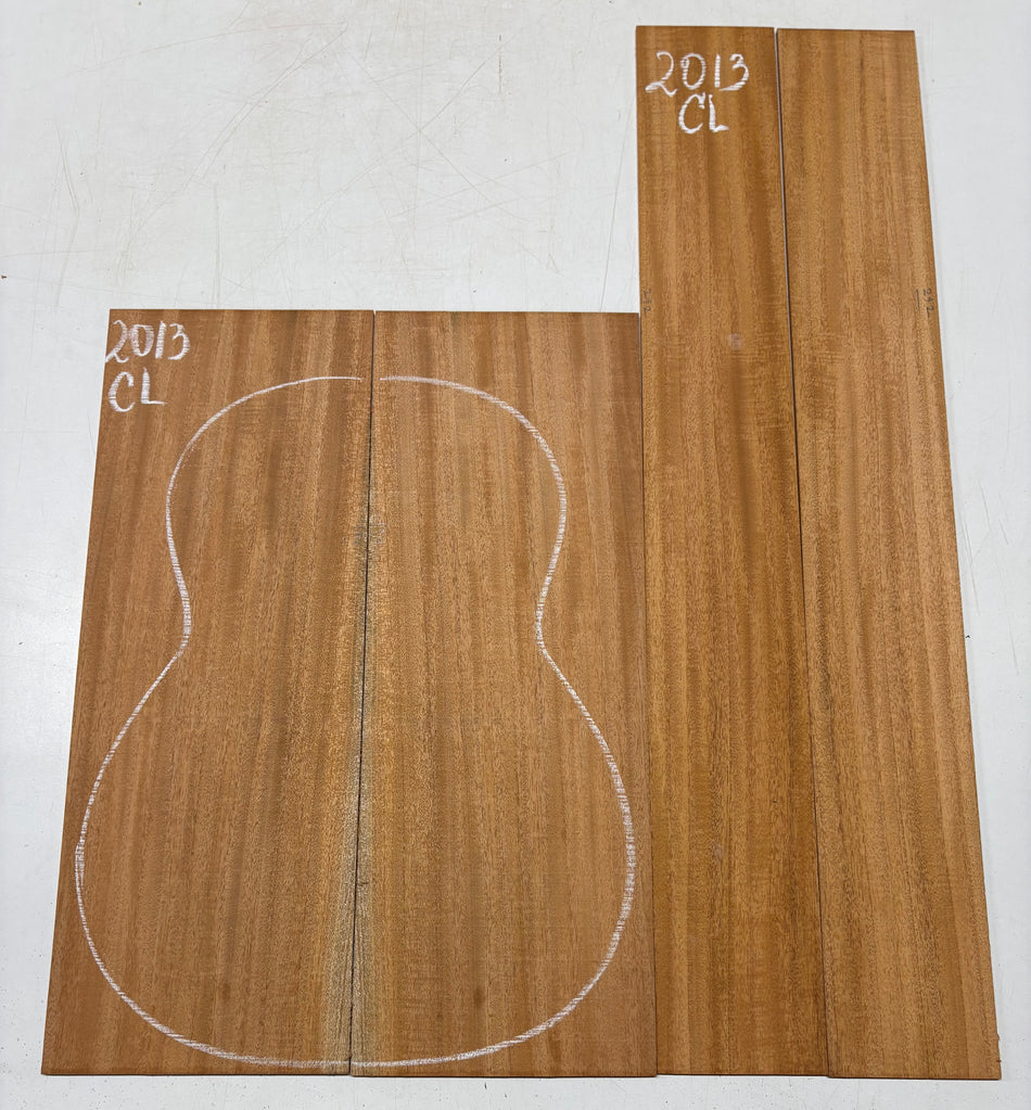 Flame Mahogany Classical Guitar Back & Side Set #2013