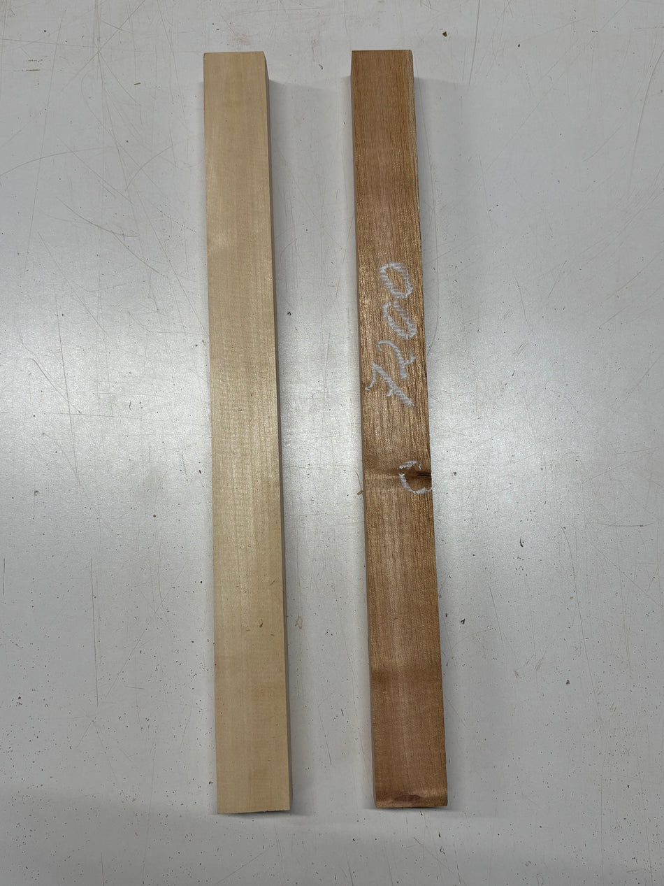 2 Pack, 2 Species Spanish Cedar + Basswood Thin Stock Lumber 21"x1-3/4"x1-1/4"#7200