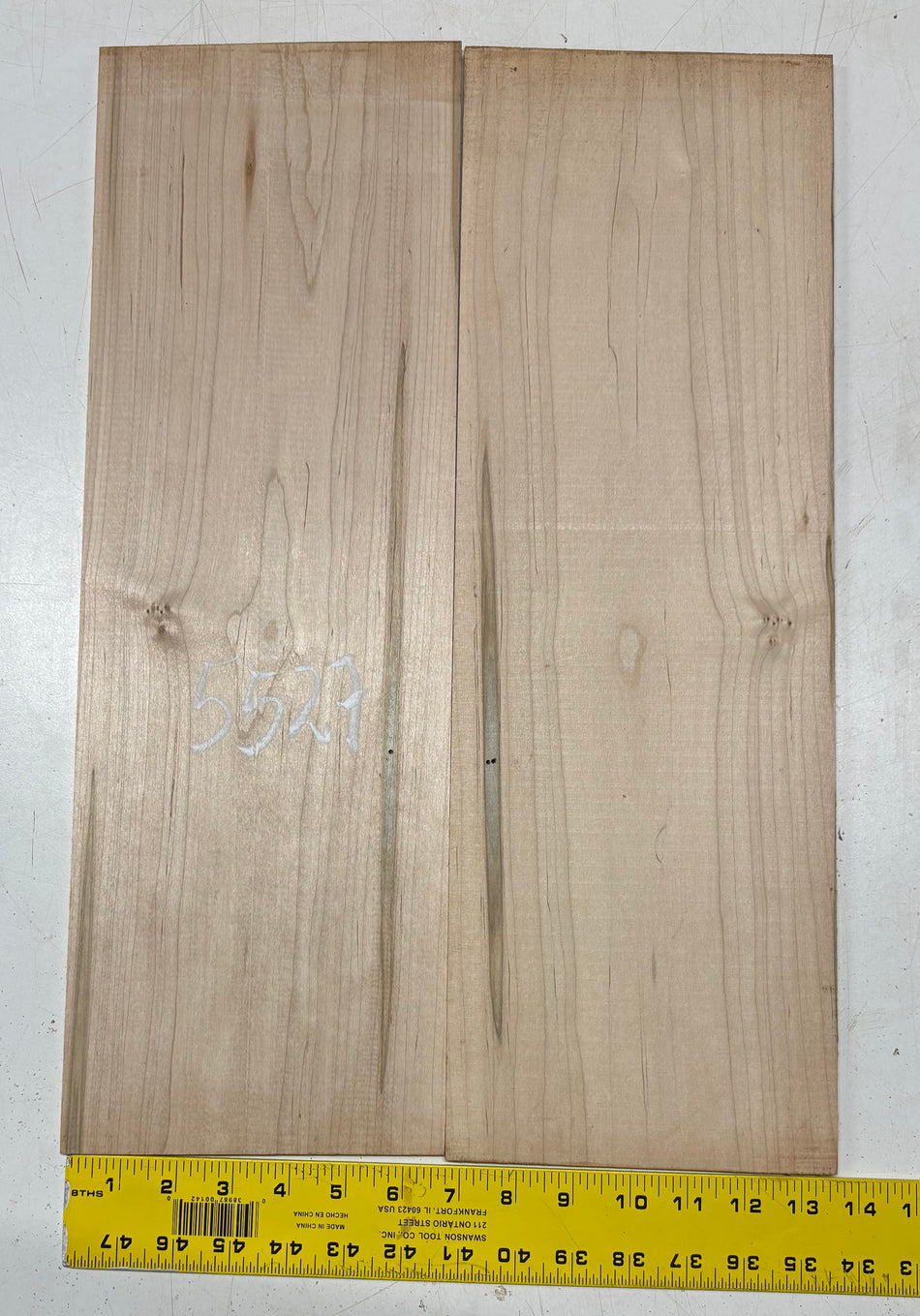 Ambrosia Maple Parlor Guitar Back Set 20-1/2" x 6-3/4" x 3/16" #5527