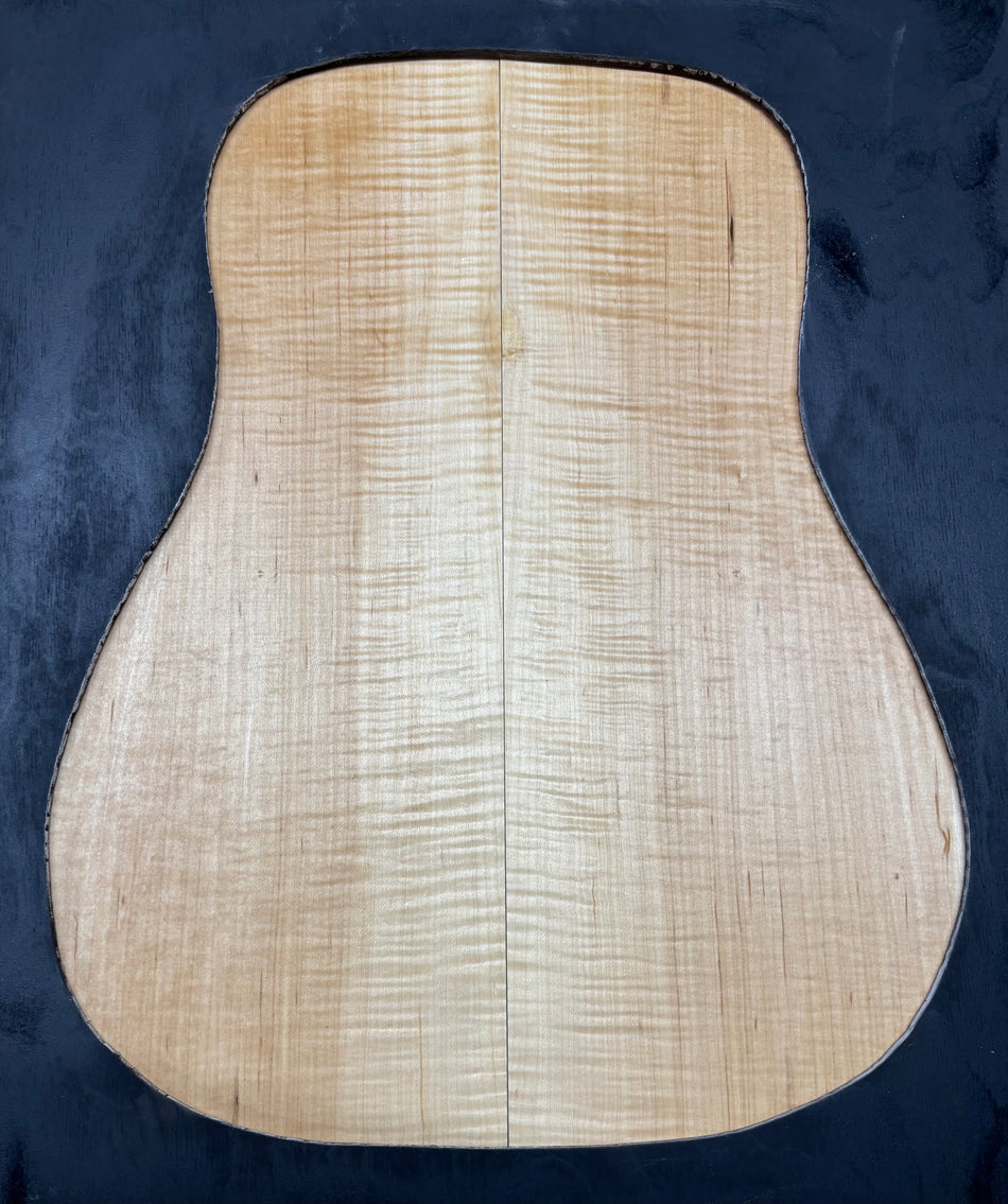 Flame Hard Maple Dreadnought Guitar Back and Side Set  #3043