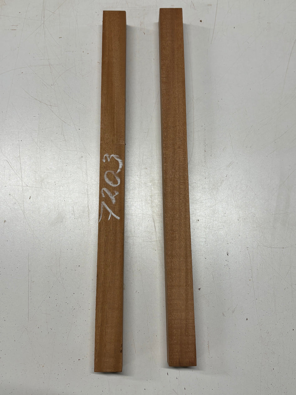 2 Pack, Mahogany Turning Wood Blanks 22"x1-1/2"x1-1/2"#7203