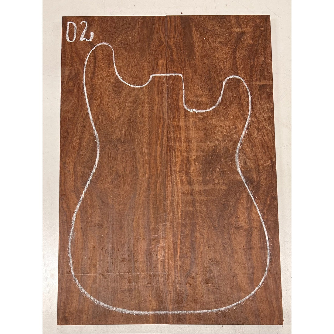 Granadillo Bookmatched Guitar Drop Tops 21" x 7-1/4" x 3/8" #02 - Exotic Wood Zone - Buy online Across USA 