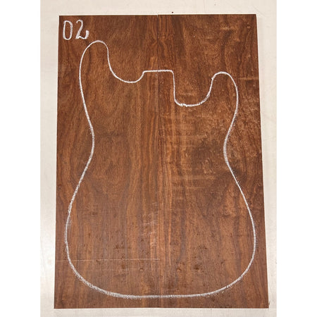 Granadillo Bookmatched Guitar Drop Tops 21" x 7-1/4" x 3/8" #02 - Exotic Wood Zone - Buy online Across USA 