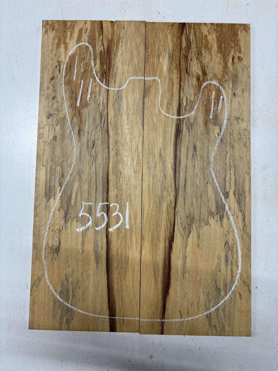 Red Spalted Tamarind Drop Top 20-1/2" x 7-1/8" x 1/4" #5531