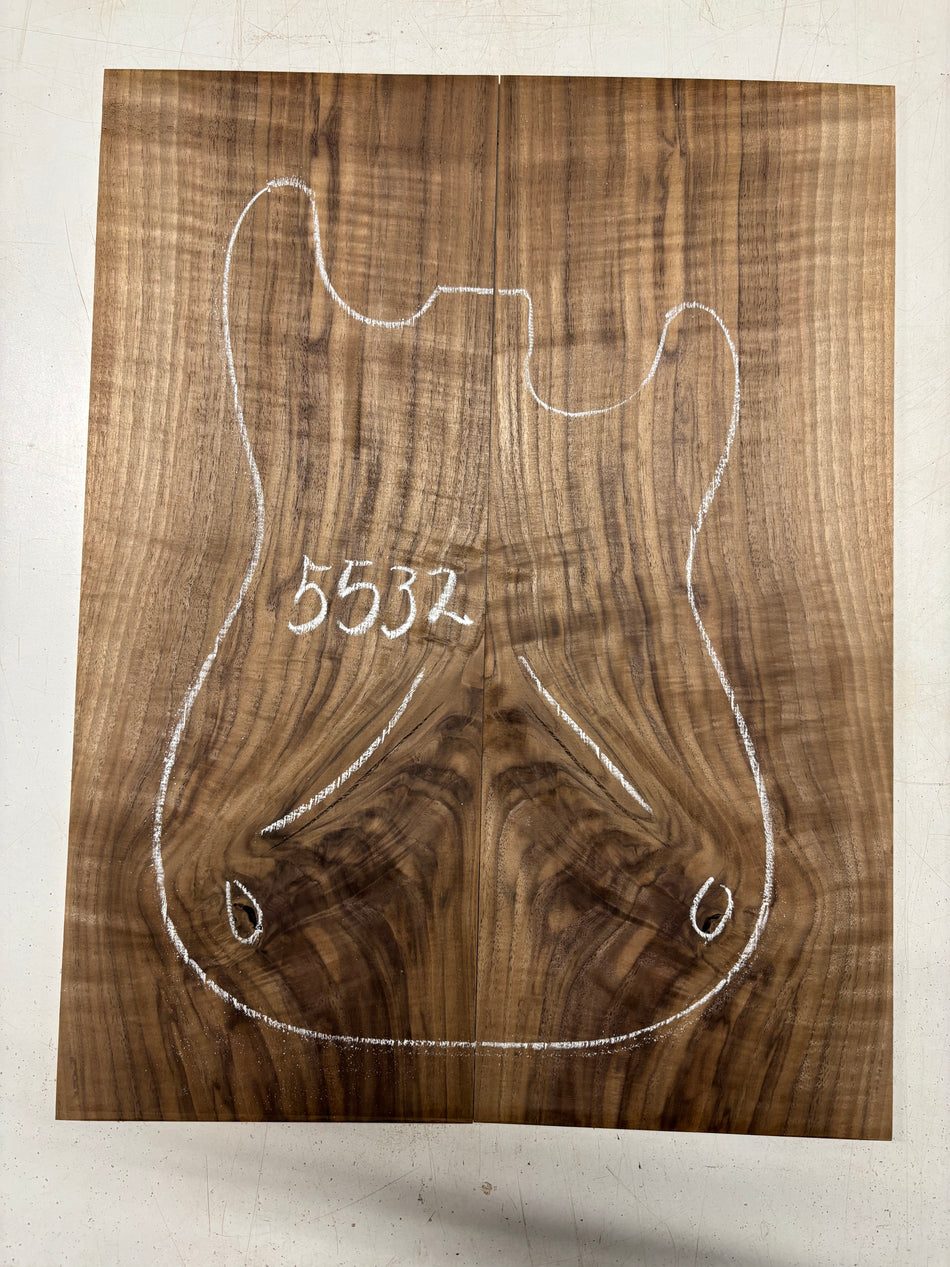 Figured Flame Walnut Drop Top 22" x 8-1/2" x 1/4" #5532