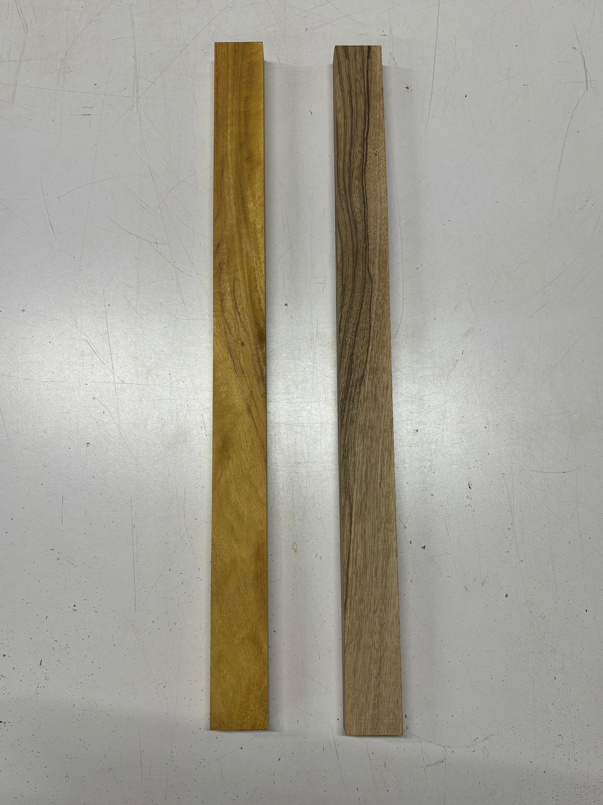 2 Pack, 2 Species Black Limba + Osage Orange Thin Stock Lumber 25"x1-7/8"x1"#7206 - Exotic Wood Zone