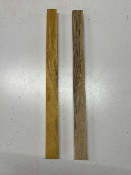 2 Pack, 2 Species Black Limba + Osage Orange Thin Stock Lumber 25"x1-7/8"x1"#7206 - Exotic Wood Zone