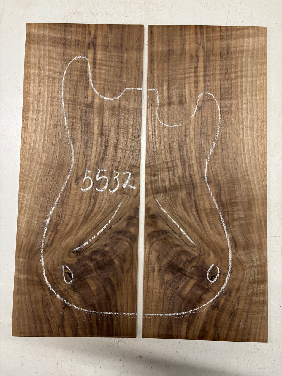 Figured Flame Walnut Drop Top 22" x 8-1/2" x 1/4" #5532