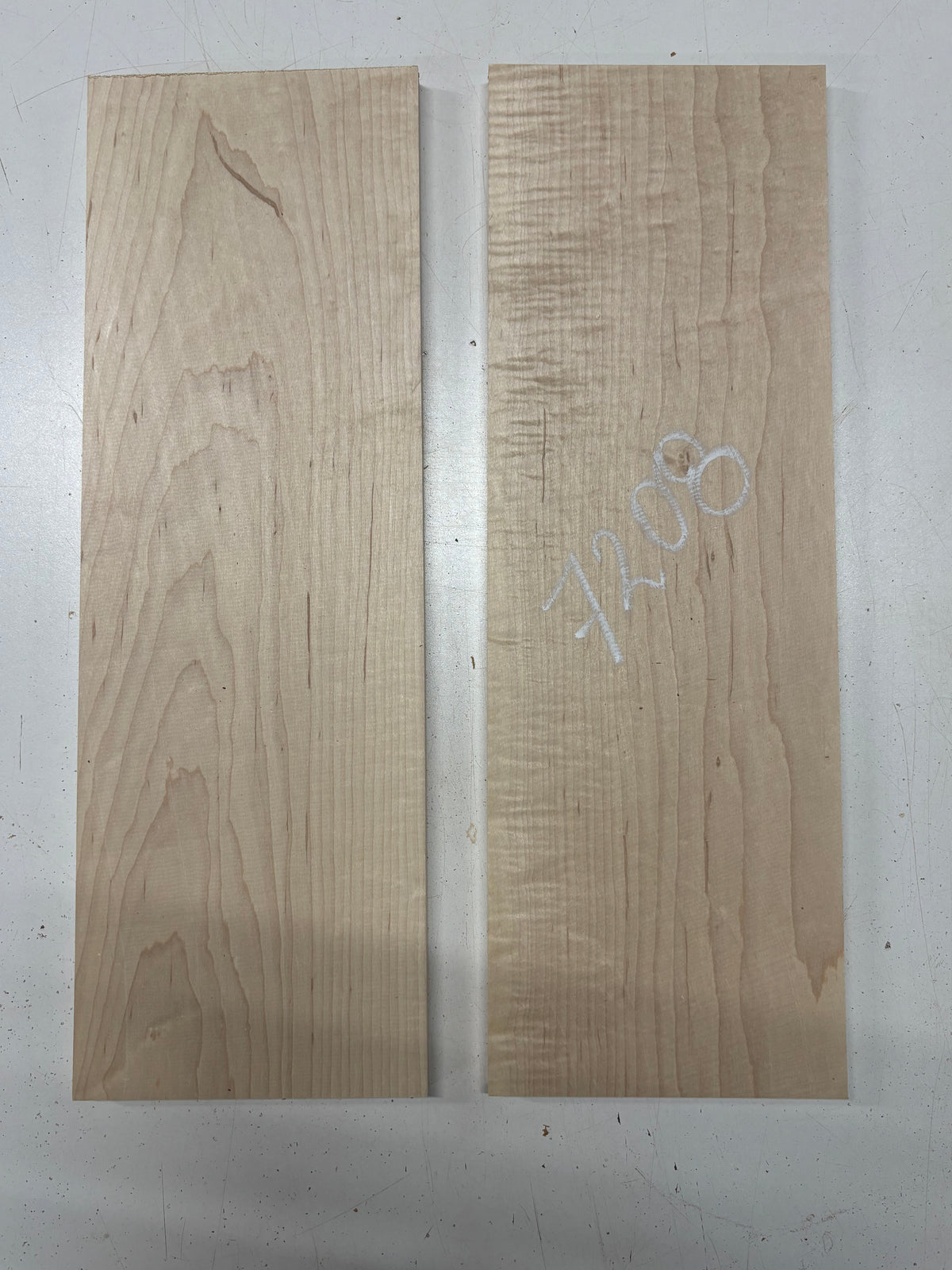 2 Pack, Flame Hard Maple Thin Stock Lumber 18"x6"x1/2"#7208 - Exotic Wood Zone