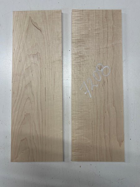 2 Pack, Flame Hard Maple Thin Stock Lumber 18"x6"x1/2"#7208 - Exotic Wood Zone