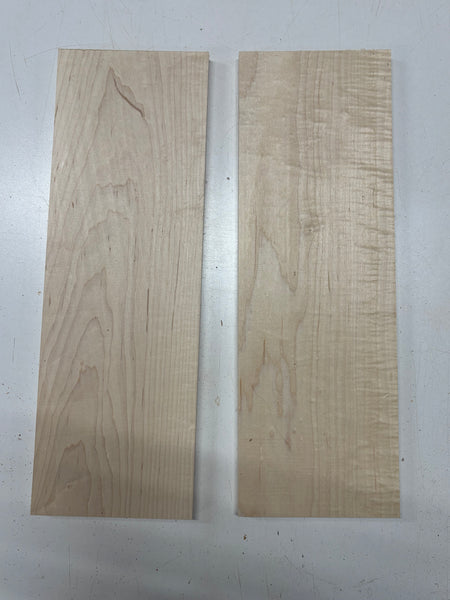 2 Pack, Flame Hard Maple Thin Stock Lumber 18"x6"x1/2"#7208 - Exotic Wood Zone