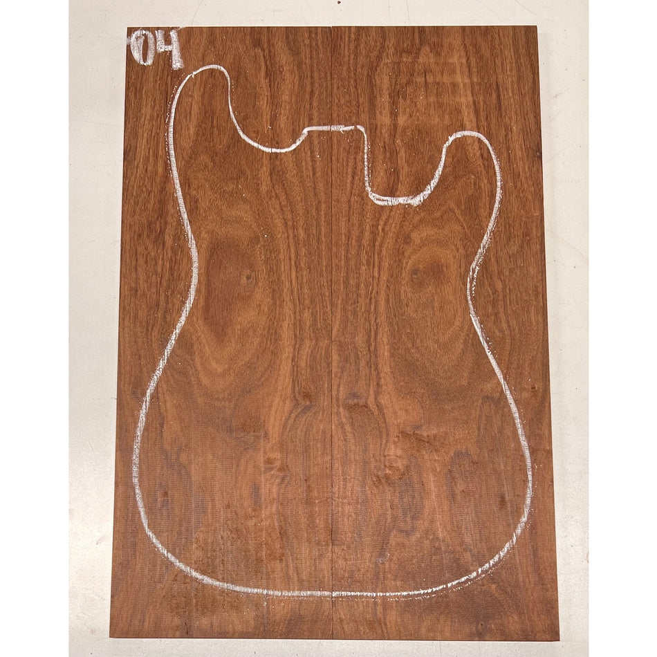 Granadillo Bookmatched Guitar Drop Tops 21" x 7-1/4" x 3/8" #04 - Exotic Wood Zone - Buy online Across USA 