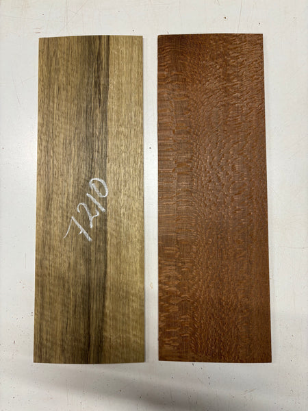 2 Pack, 2 Species Black Limba + Leopardwood Thin Stock Lumber 21"x7"x1/4"#7210 - Exotic Wood Zone