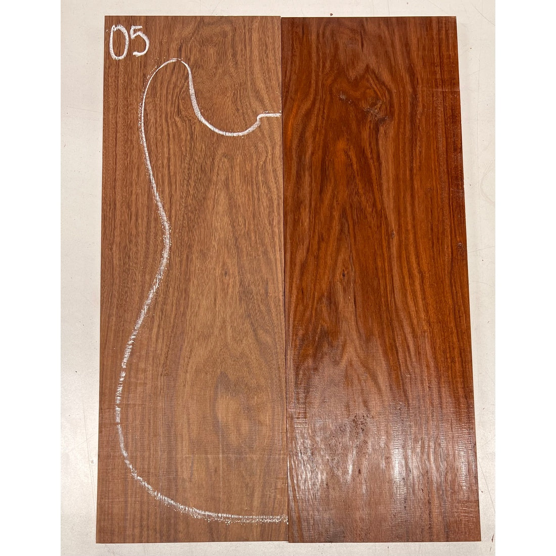 Granadillo Bookmatched Guitar Drop Tops 21" x 7-1/4" x 3/8" #05 - Exotic Wood Zone - Buy online Across USA 