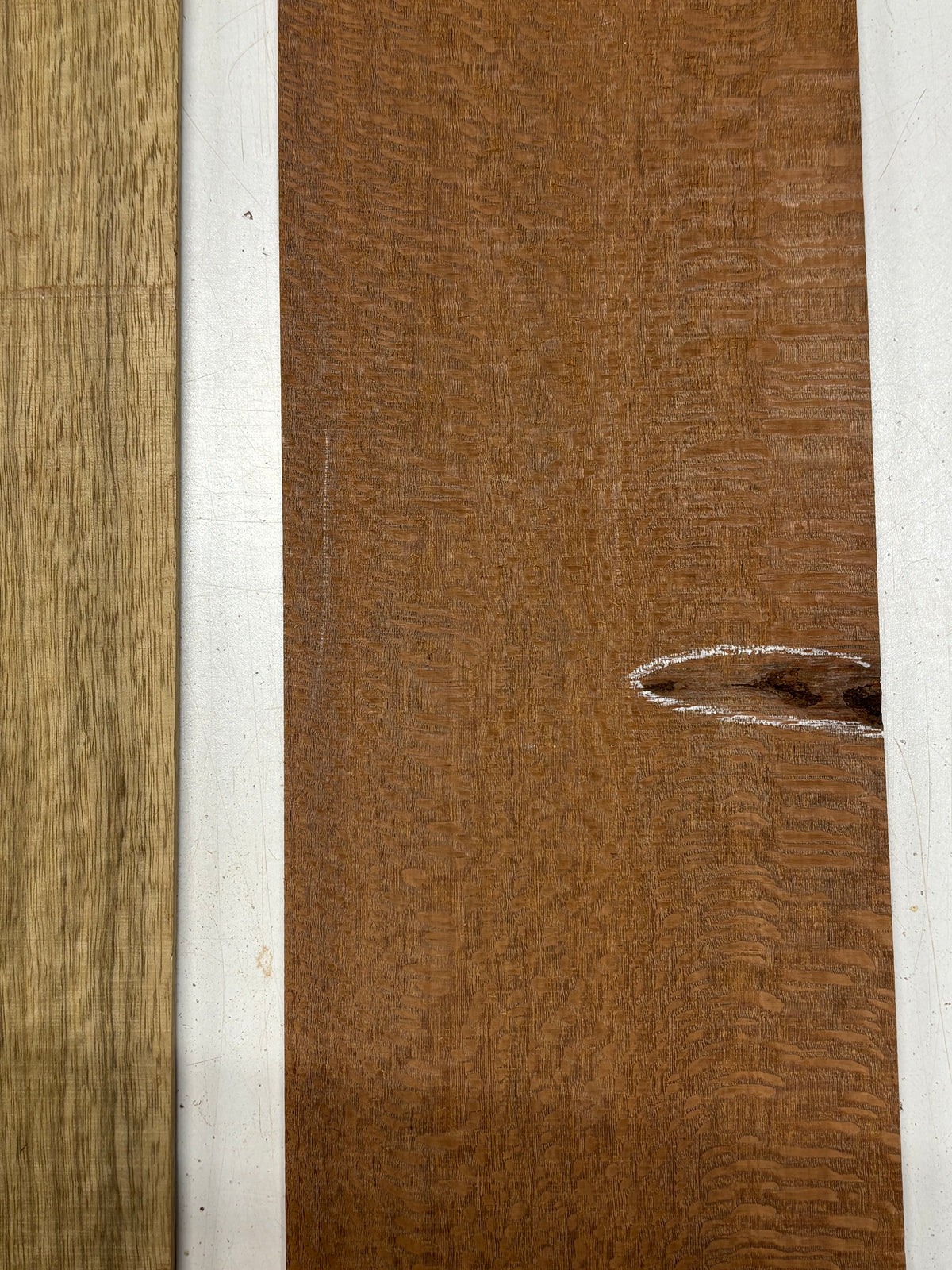 2 Pack, 2 Species Black Limba + Leopardwood Thin Stock Lumber 21"x7"x1/4"#7210 - Exotic Wood Zone