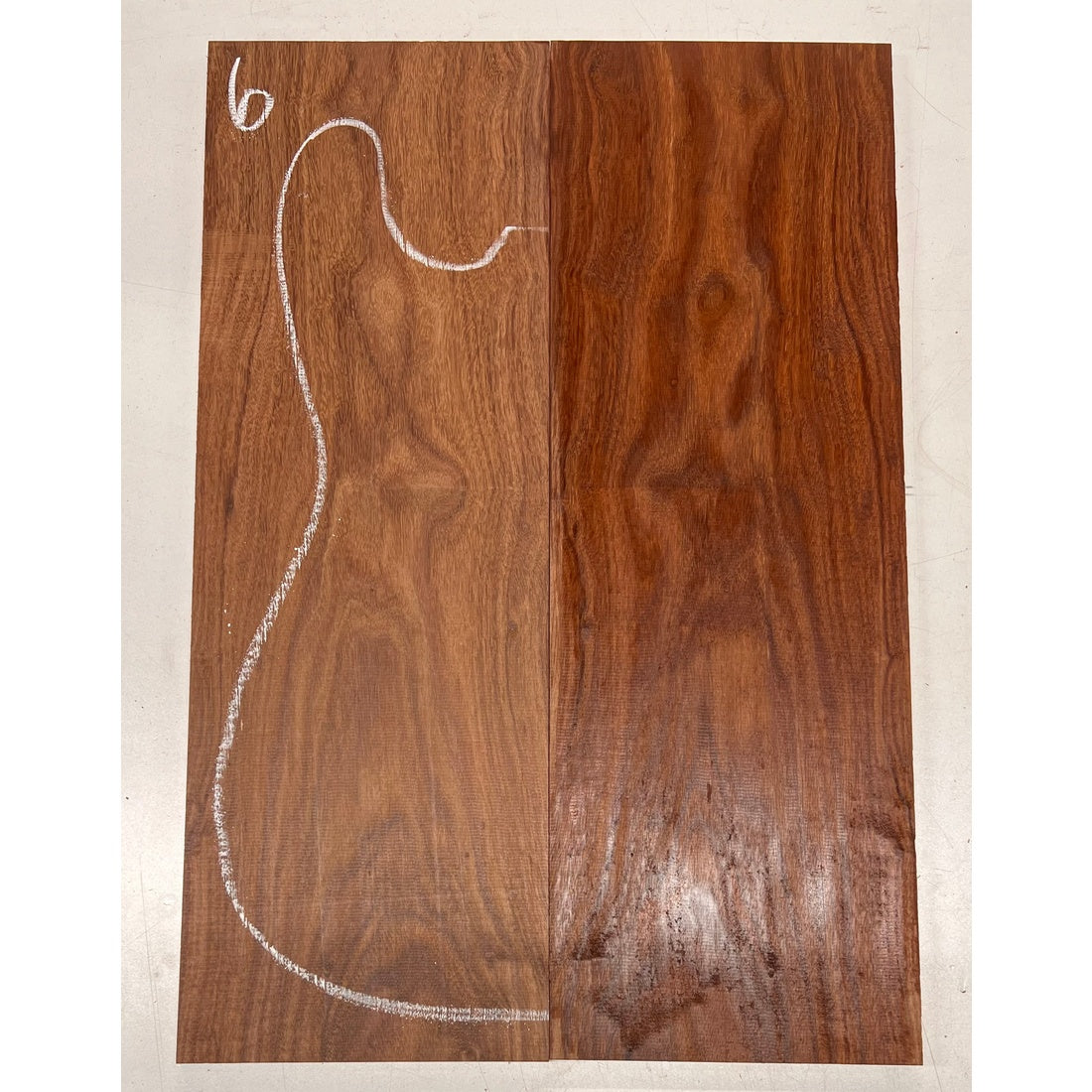 Granadillo Bookmatched Guitar Drop Tops 21" x 7-1/4" x 3/8" #06 - Exotic Wood Zone - Buy online Across USA 