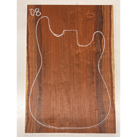 Granadillo Bookmatched Guitar Drop Tops 21" x 7-1/4" x 3/8" #08 - Exotic Wood Zone - Buy online Across USA 