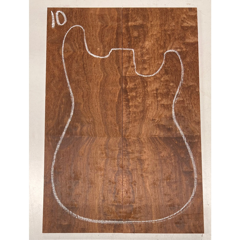 Granadillo Bookmatched Guitar Drop Tops 21" x 7-1/4" x 3/8" #10 - Exotic Wood Zone - Buy online Across USA 