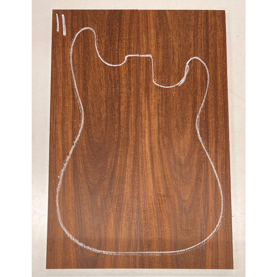 Granadillo Bookmatched Guitar Drop Tops 21" x 7-1/4" x 3/8" #11 - Exotic Wood Zone - Buy online Across USA 