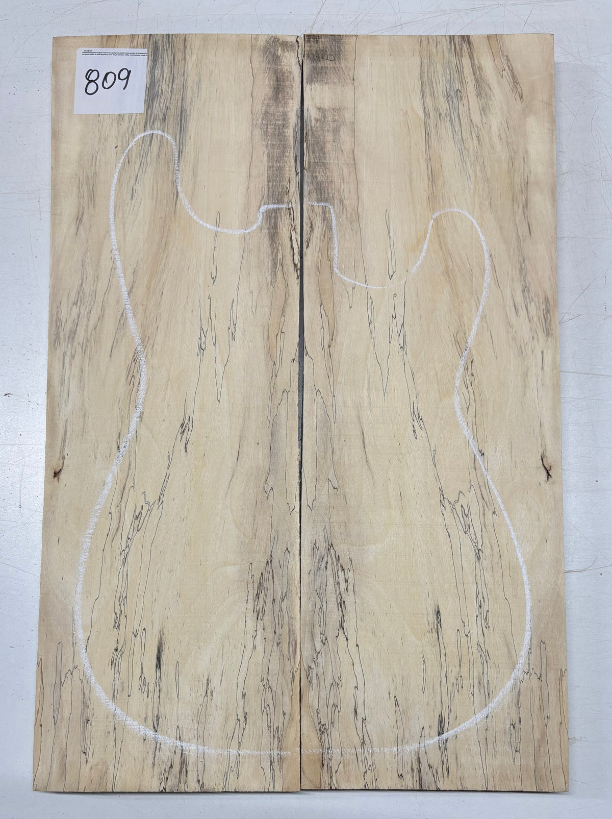 Spalted Tamarind Guitar Carved Top - 22-1/4” x 7-1/2” x 7/8” #809 Exotic Wood Zone 