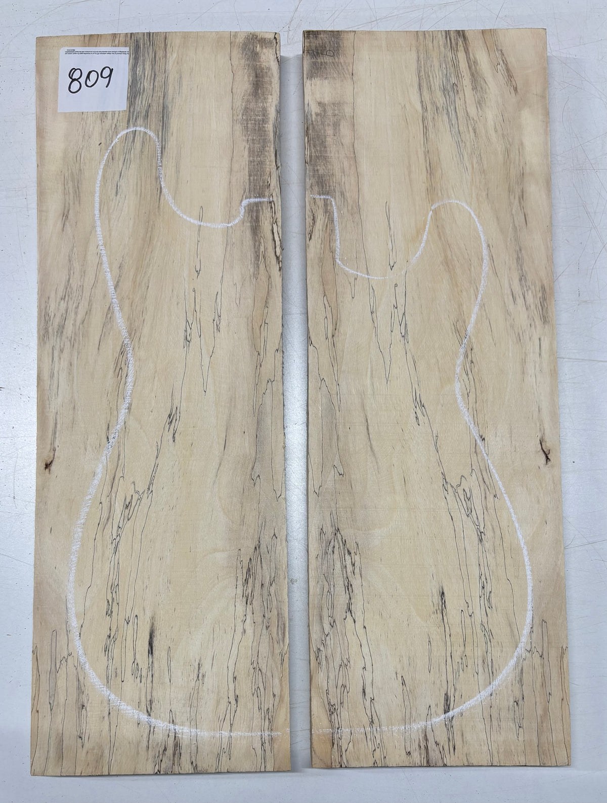 Spalted Tamarind Guitar Carved Top - 22-1/4” x 7-1/2” x 7/8” #809 Exotic Wood Zone 