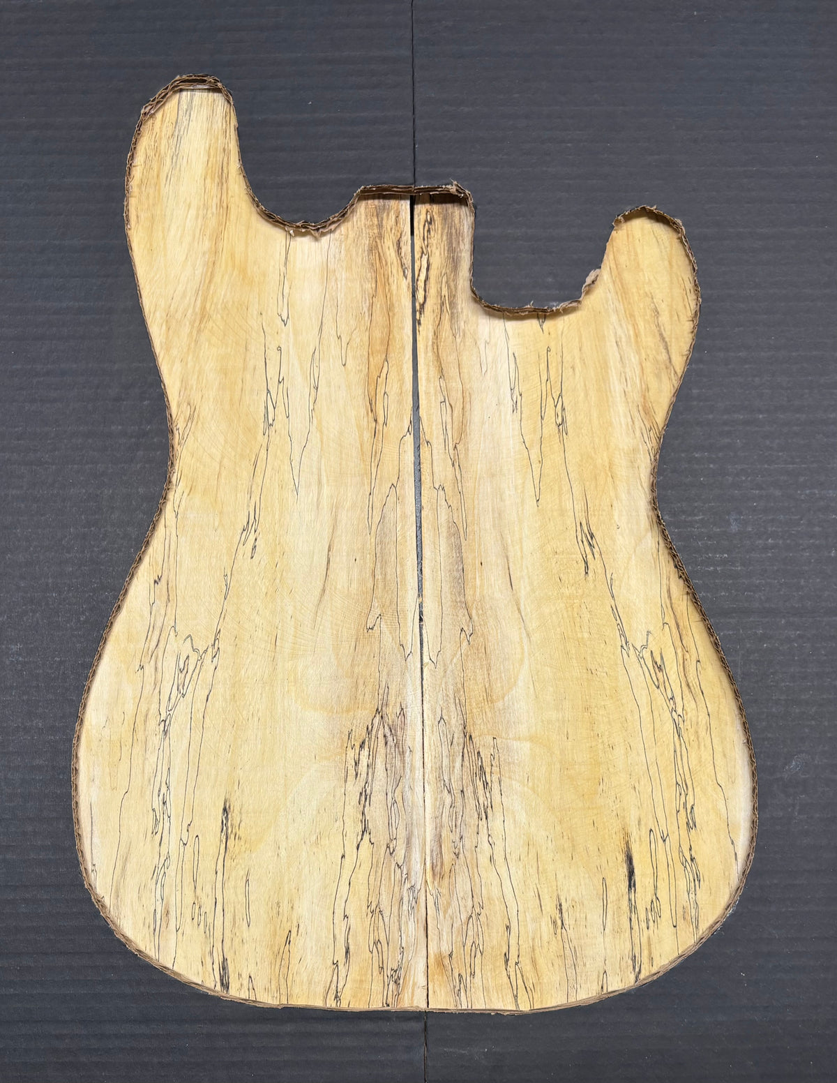 Spalted Tamarind Guitar Carved Top - 22-1/4” x 7-1/2” x 7/8” #809 Exotic Wood Zone 