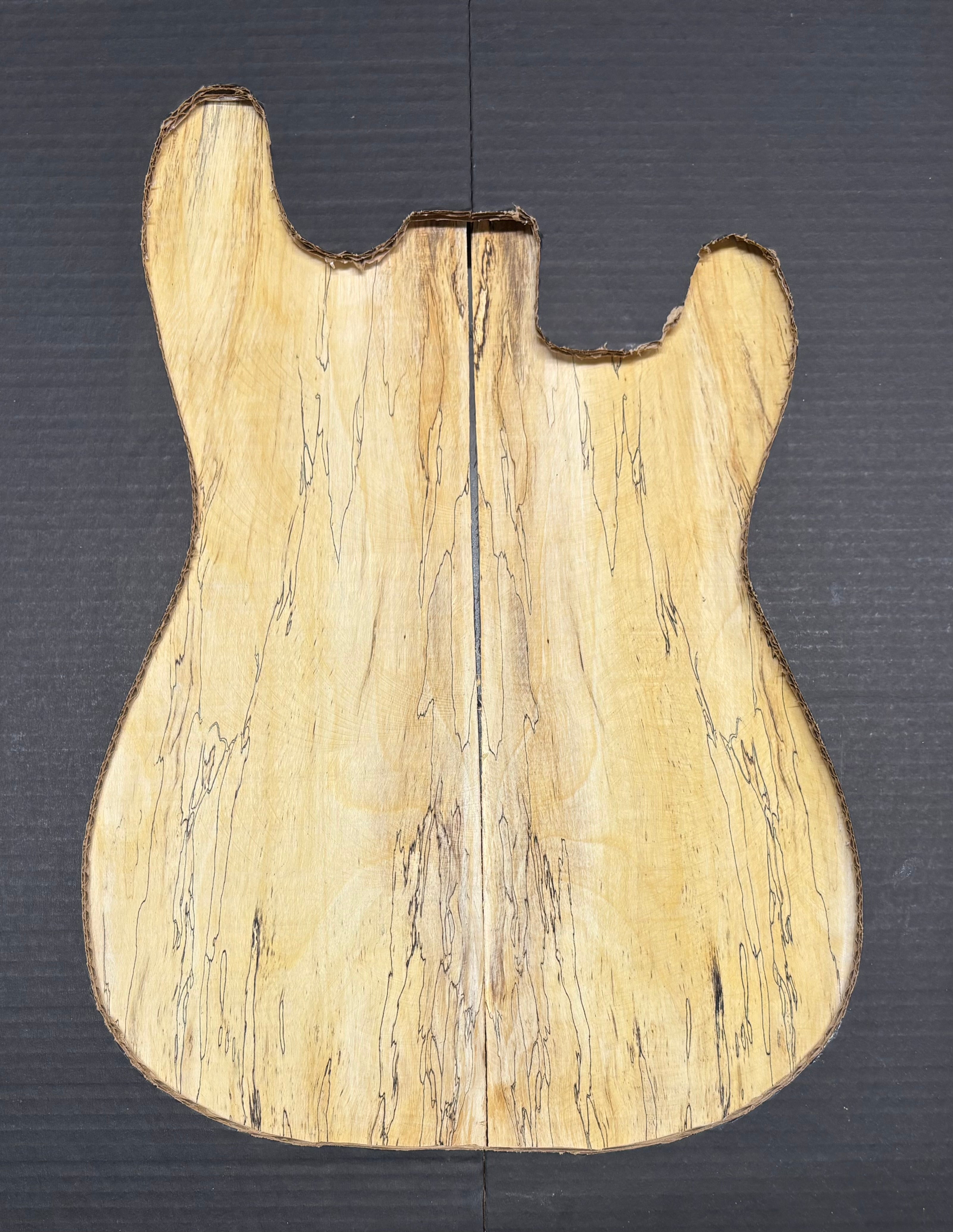 Spalted Tamarind Guitar Carved Top - 22-1/4” x 7-1/2” x 7/8” #809 Exotic Wood Zone 