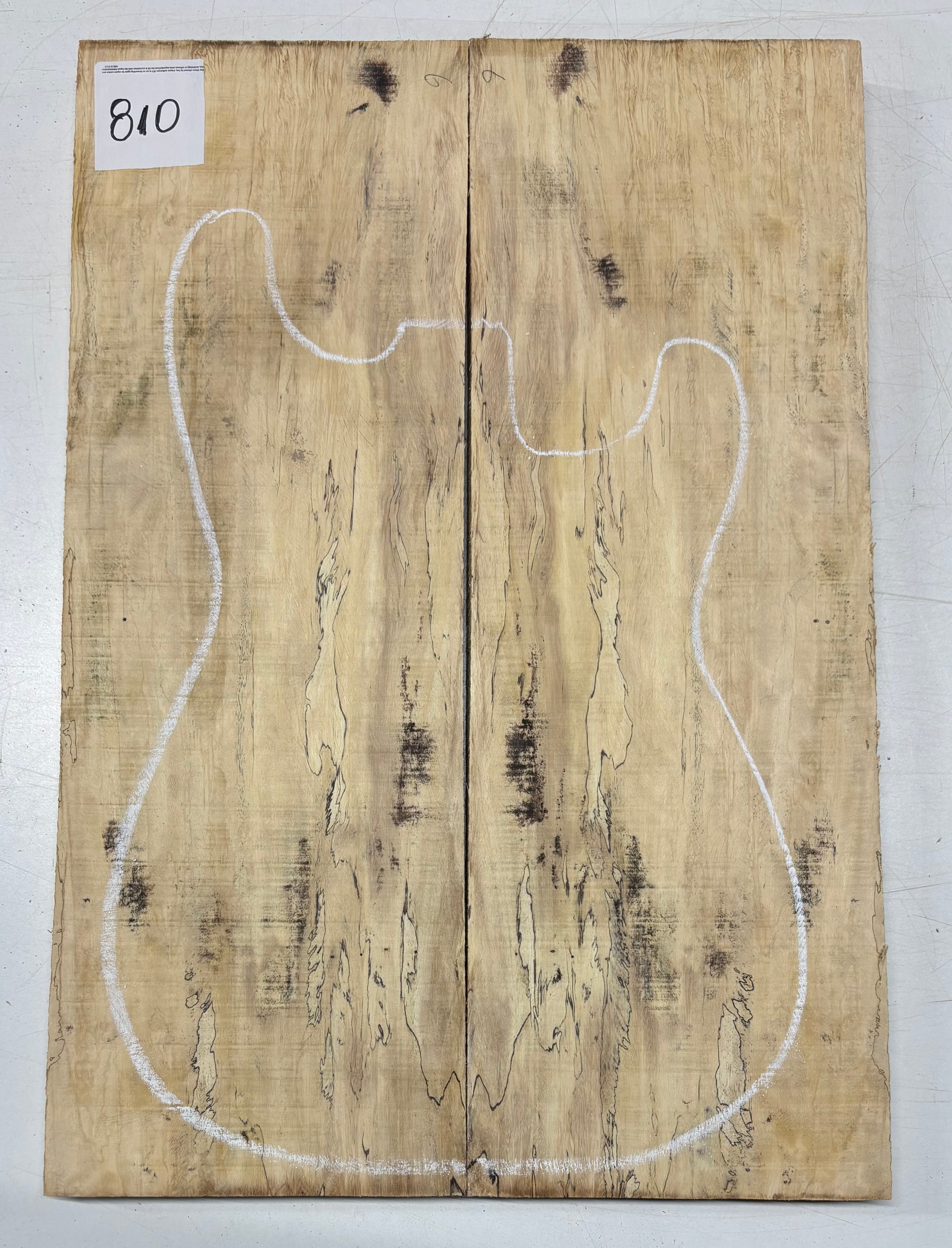 Spalted Tamarind Guitar Carved Top - 22-1/4” x 7-1/2” x 7/8” #810 Exotic Wood Zone 