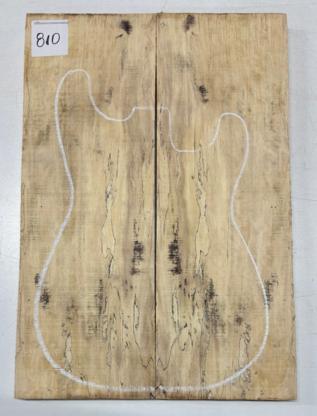 Spalted Tamarind Guitar Carved Top - 22-1/4” x 7-1/2” x 7/8” #810 Exotic Wood Zone 