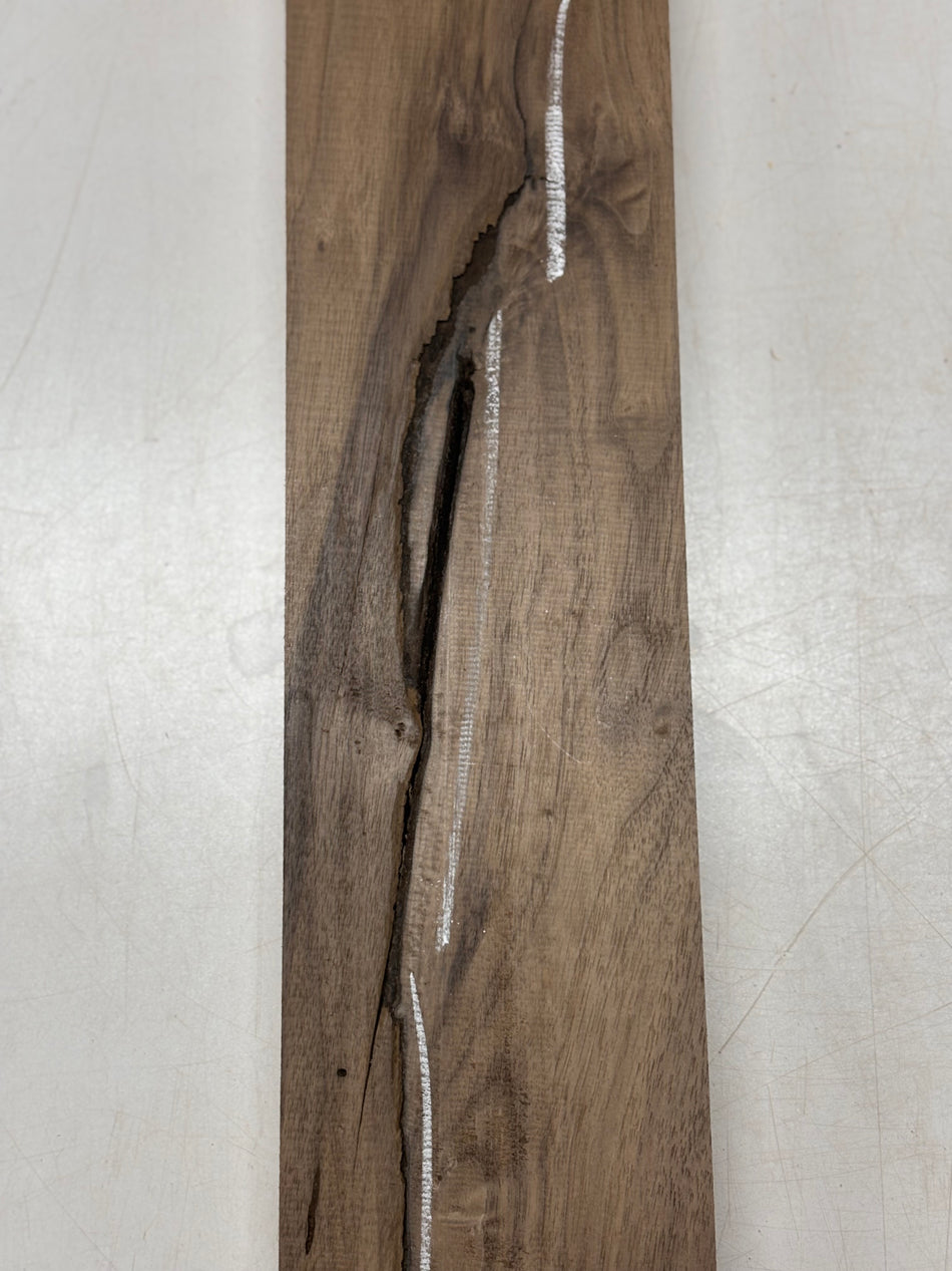 1 Piece, Black Walnut, Lumber Board Blank 34-1/2" x 5-1/8" x 1-7/8"#3643