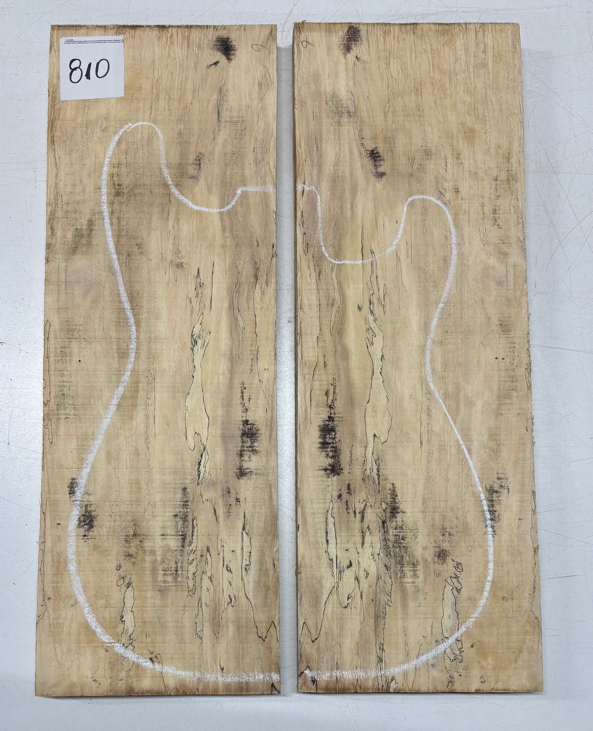 Spalted Tamarind Guitar Carved Top - 22-1/4” x 7-1/2” x 7/8” #810 Exotic Wood Zone 