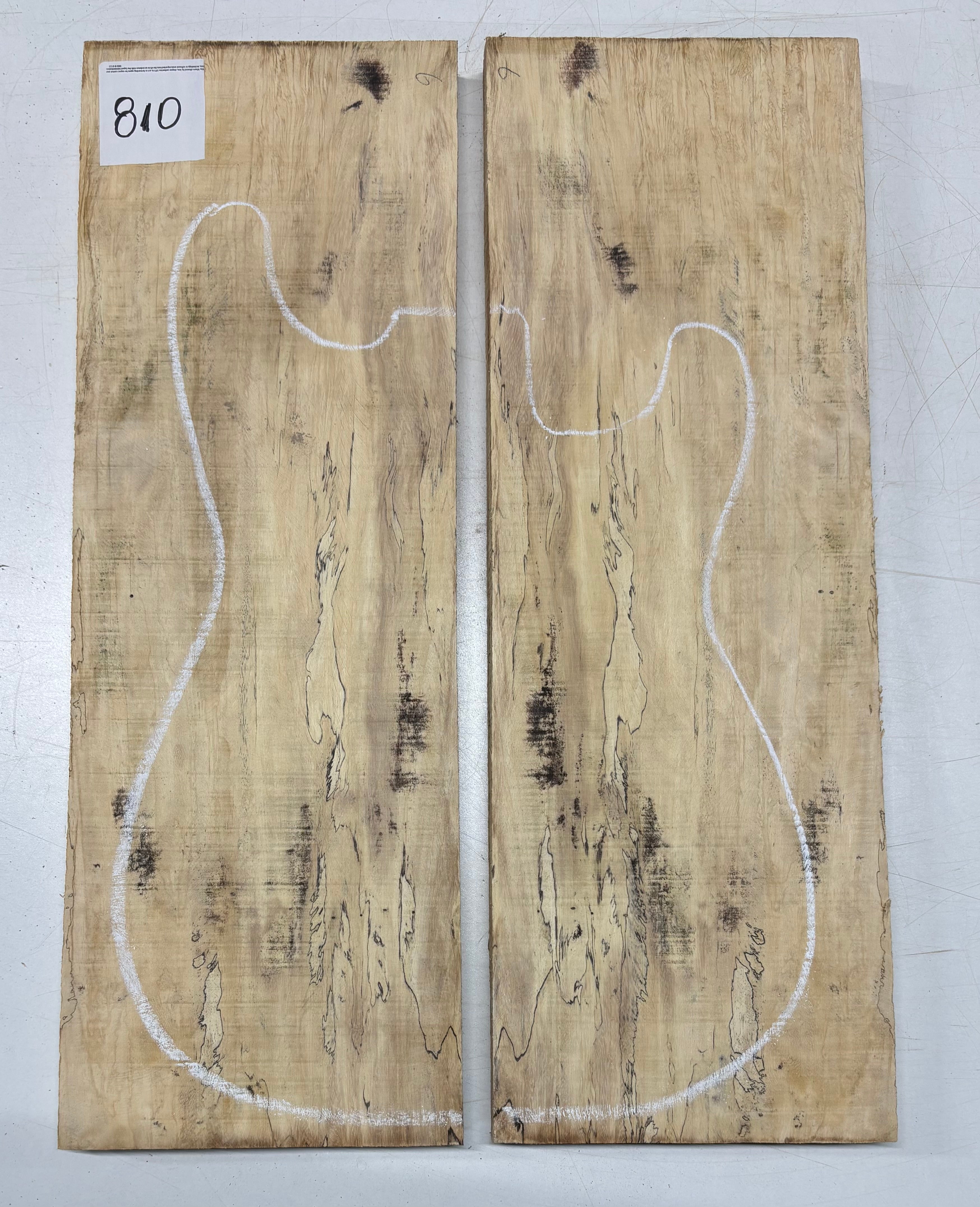 Spalted Tamarind Guitar Carved Top - 22-1/4” x 7-1/2” x 7/8” #810 Exotic Wood Zone 