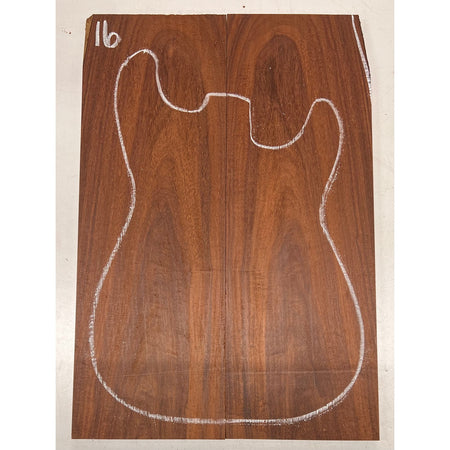 Granadillo Bookmatched Guitar Drop Tops 21" x 7-1/4" x 3/8" #16 - Exotic Wood Zone - Buy online Across USA 