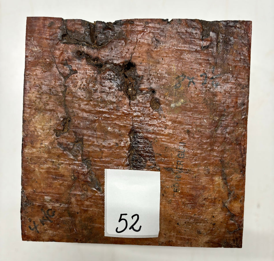 Australian Red Gum Bowl Blank 7-1/2" x 7-1/2" x 3" #52 Exotic Wood Zone 