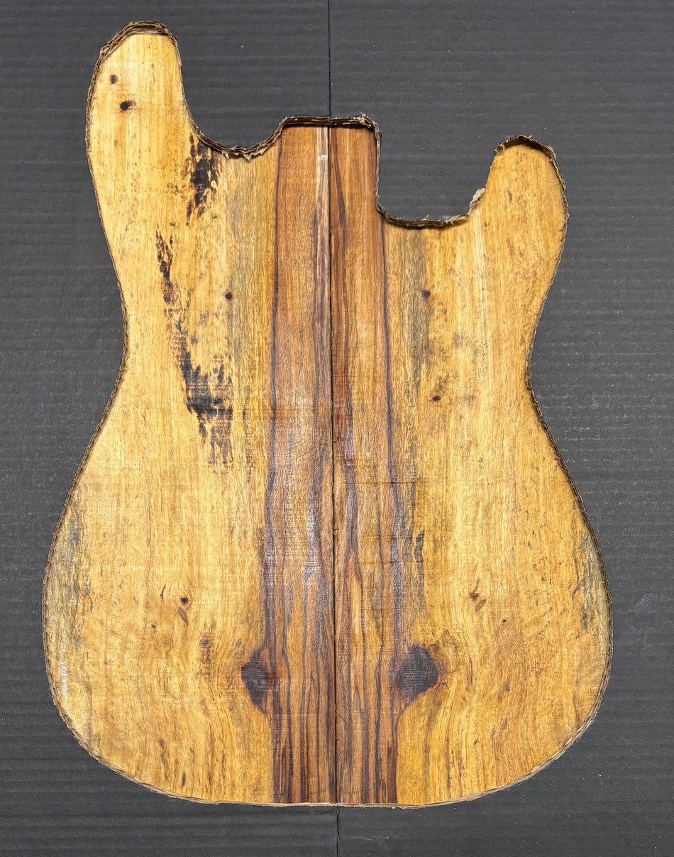 Red Spalted Tamarind Guitar Drop Top 22" x 7-3/8" x 3/8" #902