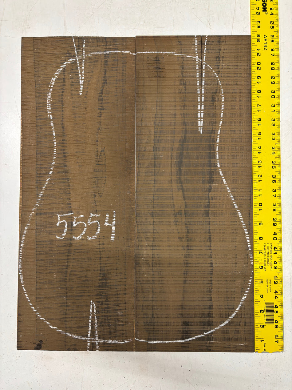 Ziricote Guitar Back Dreadnought (Unmatched) 23" x 8" x 3/16" #5554