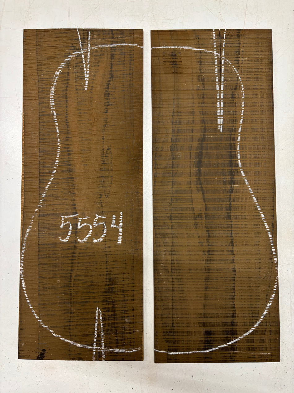 Ziricote Guitar Back Dreadnought (Unmatched) 23" x 8" x 3/16" #5554