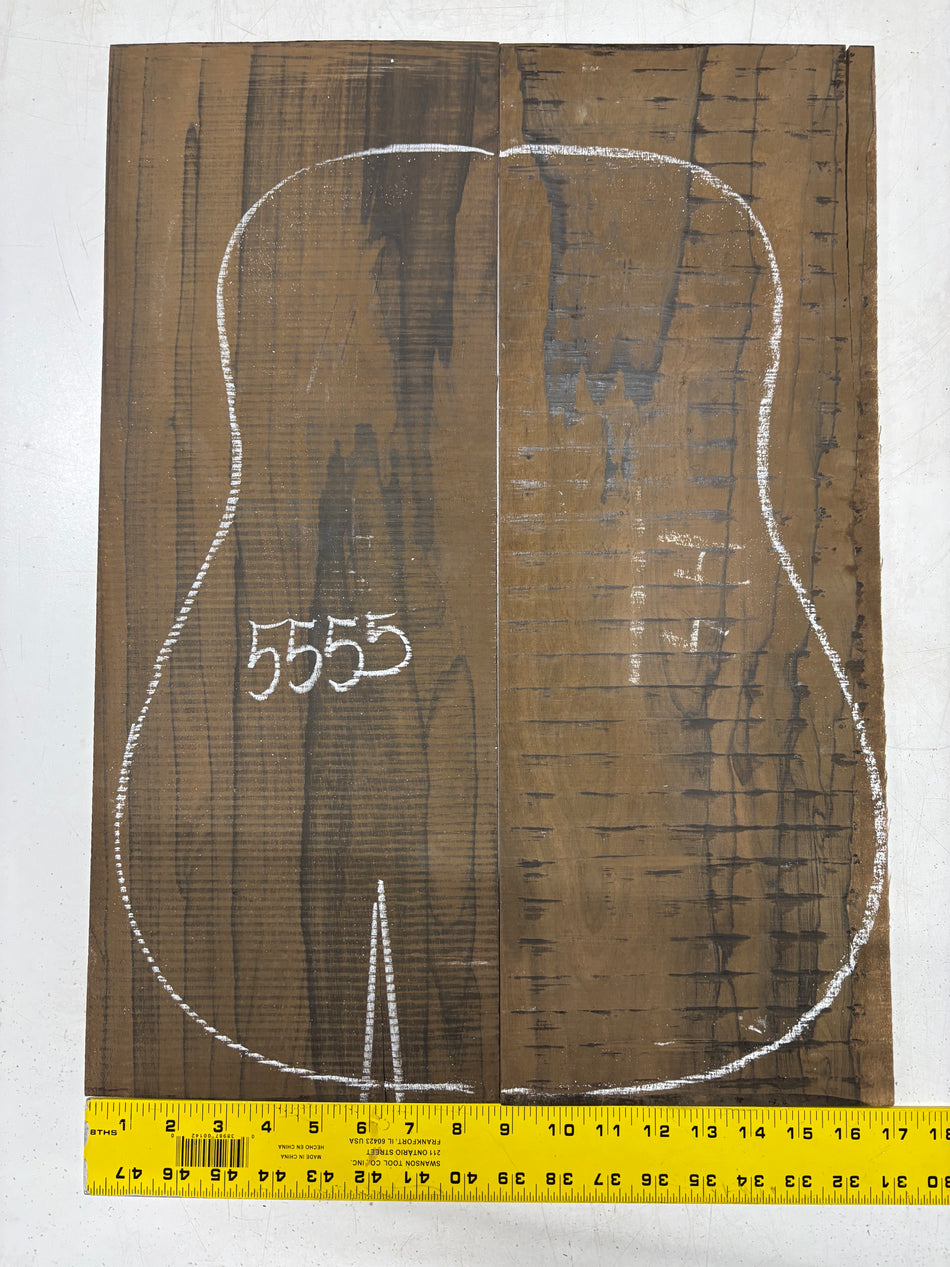 Ziricote Guitar Back Dreadnought (Unmatched) 23" x 8" x 3/16" #5555