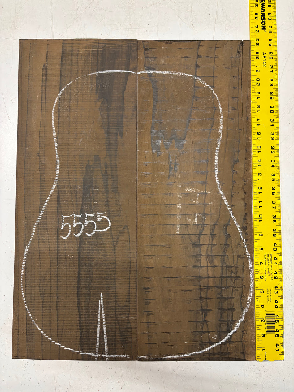 Ziricote Guitar Back Dreadnought (Unmatched) 23" x 8" x 3/16" #5555