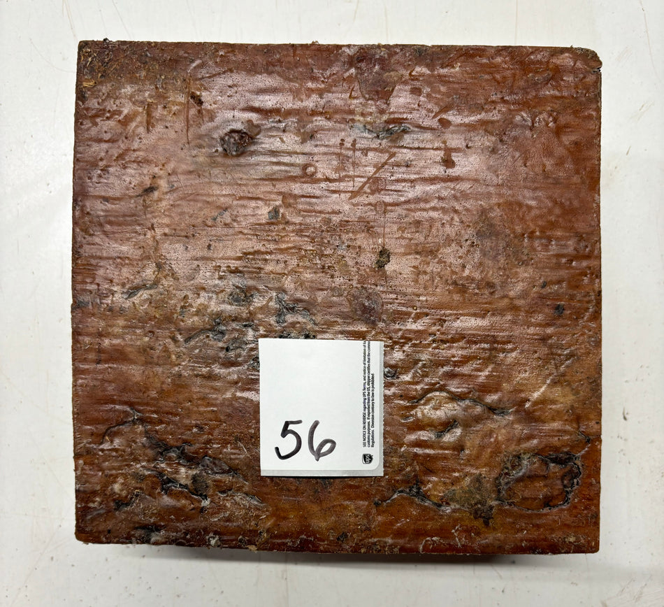 Australian Red Gum Bowl Blank 7-1/2" x 7-1/2" x 3" #56