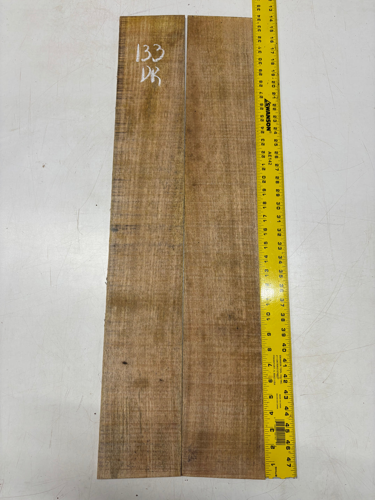 Figured Flame Mango Dreadnought Guitar Back and Side Set #133 - Exotic Wood Zone