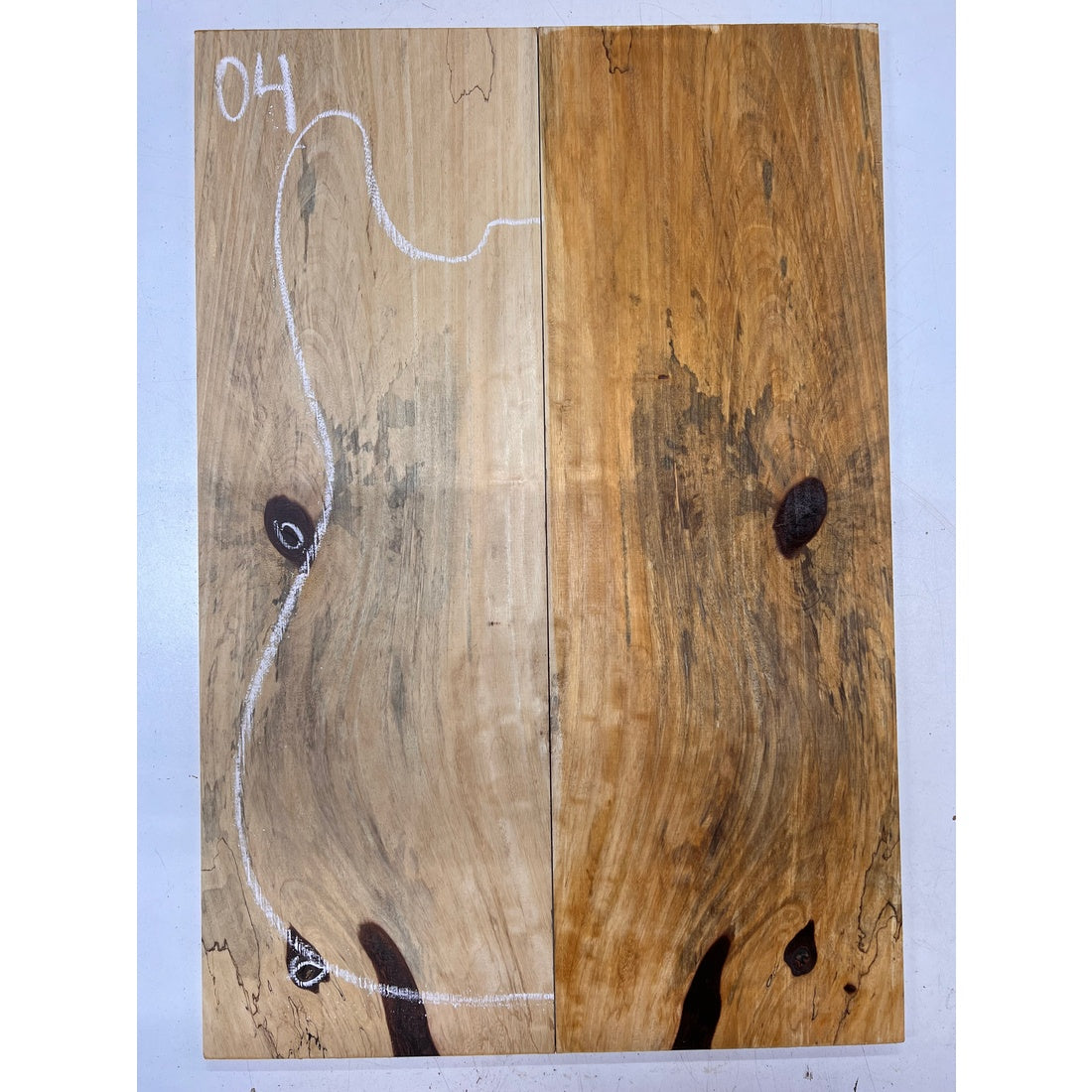 Spalted Tamarind Bookmatched Guitar Drop Tops 21" x 7-1/4" x 1/4" #04 - Exotic Wood Zone - Buy online Across USA 