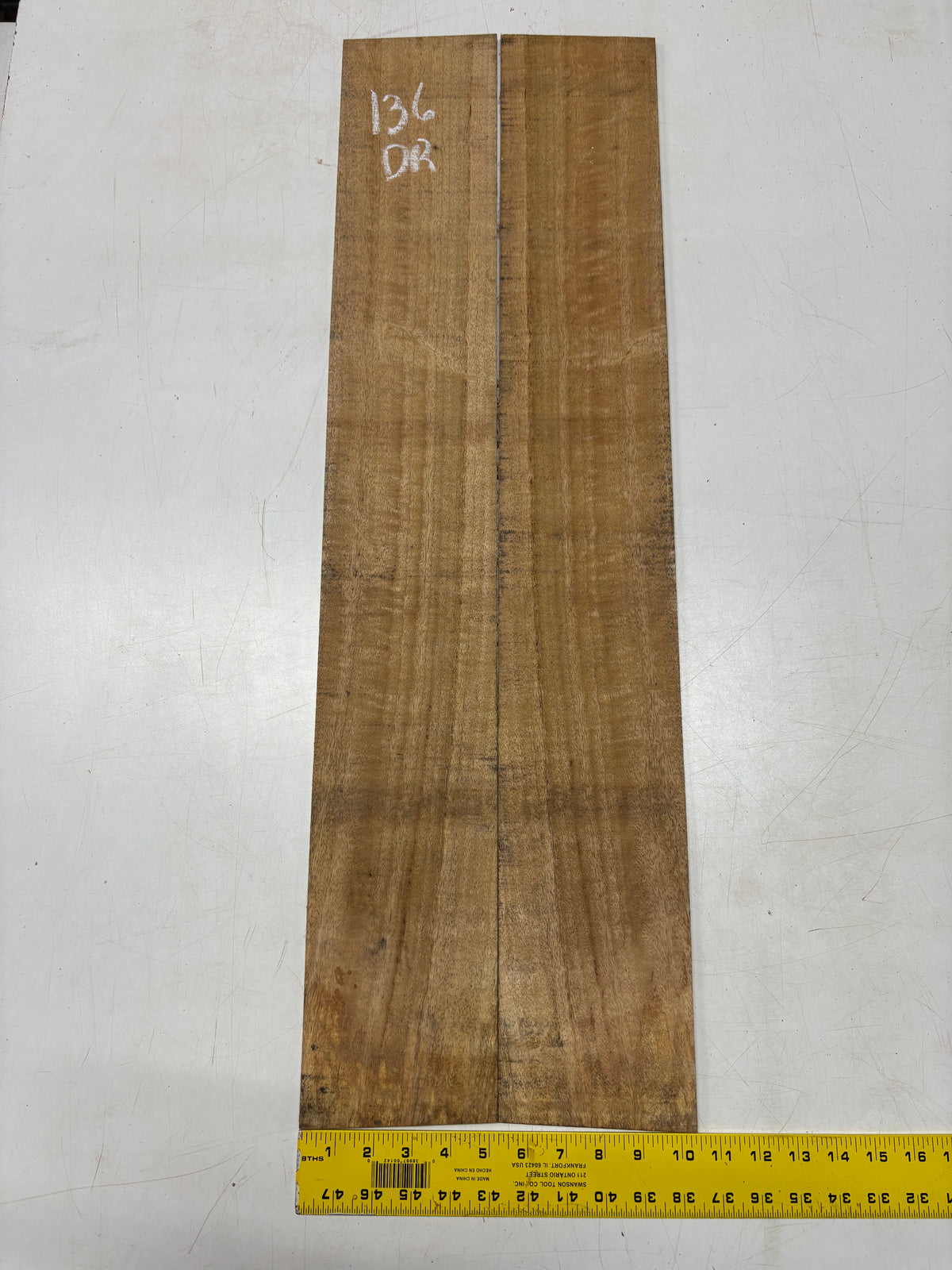 Figured Flame Mango Dreadnought Guitar Back and Side Set #136 - Exotic Wood Zone