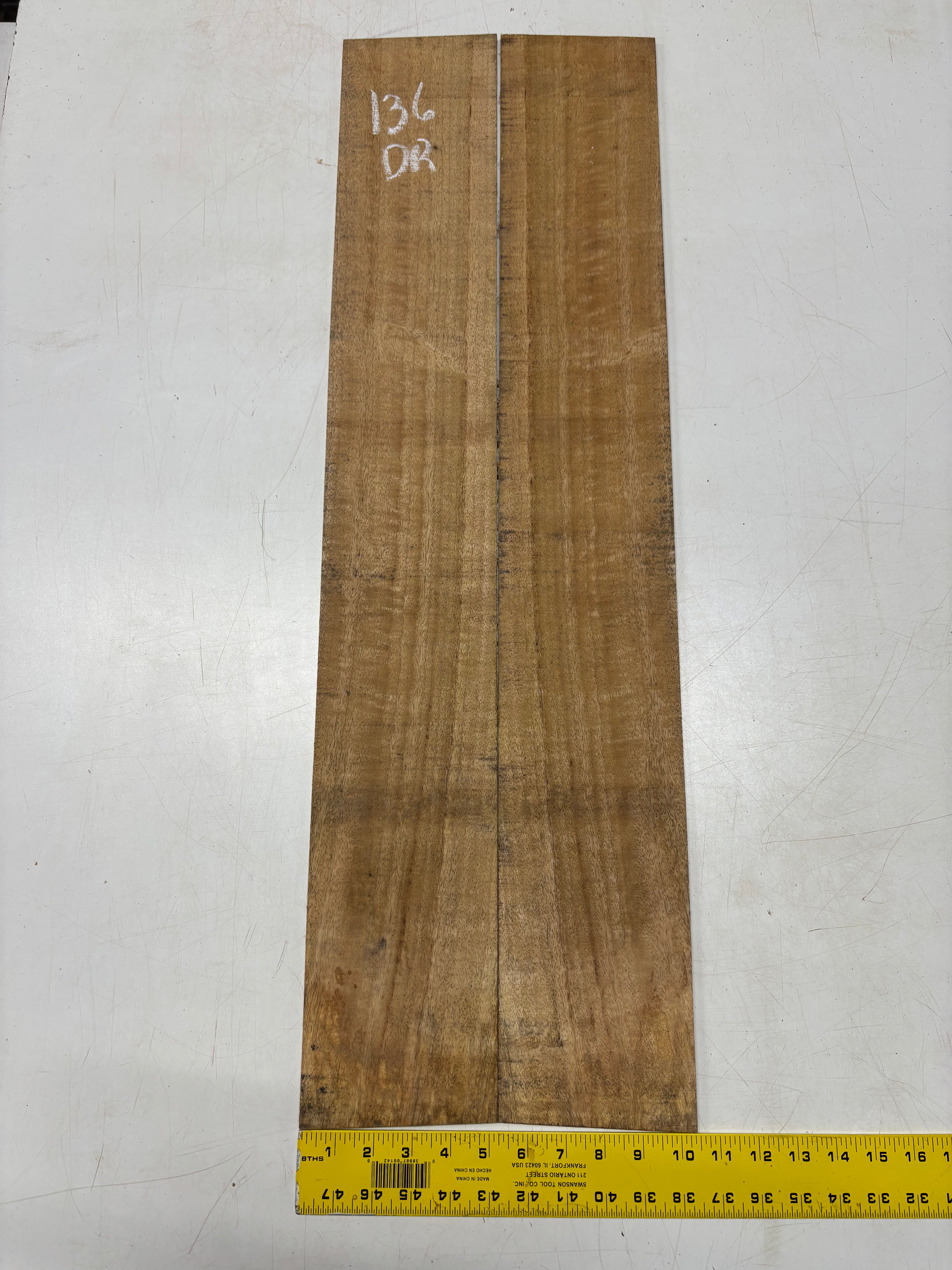 Figured Flame Mango Dreadnought Guitar Back and Side Set #136 - Exotic Wood Zone
