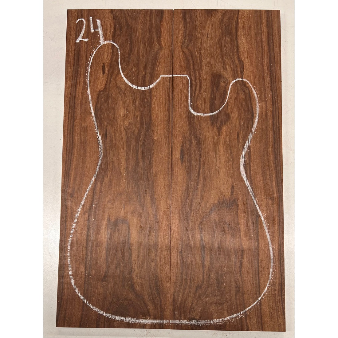 Granadillo Bookmatched Guitar Drop Tops 21" x 7-1/4" x 3/8" #24 - Exotic Wood Zone - Buy online Across USA 