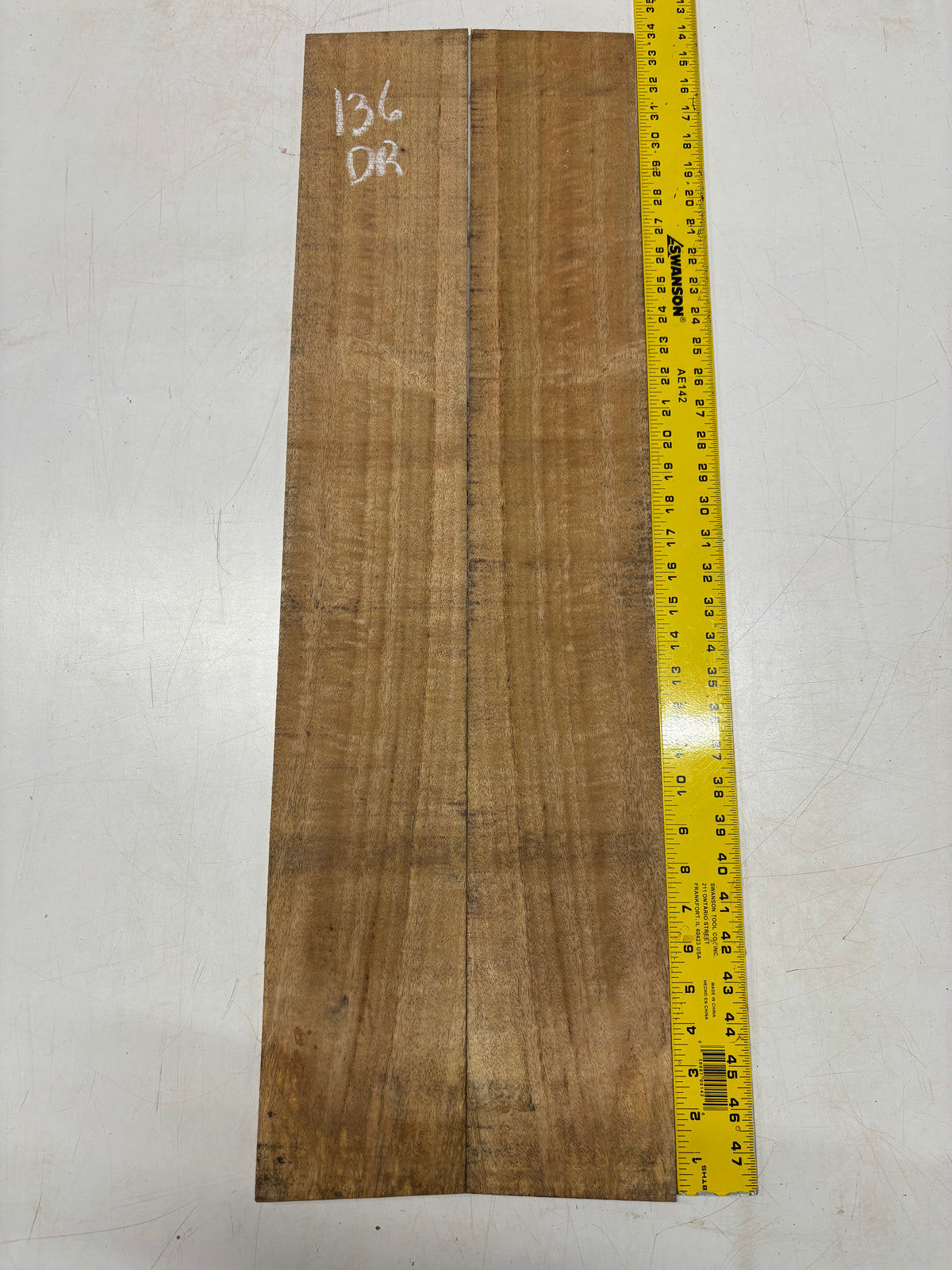 Figured Flame Mango Dreadnought Guitar Back and Side Set #136 - Exotic Wood Zone