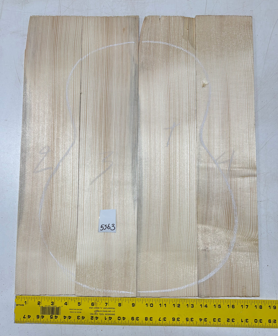 German Spruce 4 Piece Unglued Classical Guitar Top 20" x 4-1/2" x 3/16" #5563